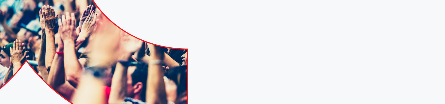 Jubelnde Menge an einem Event