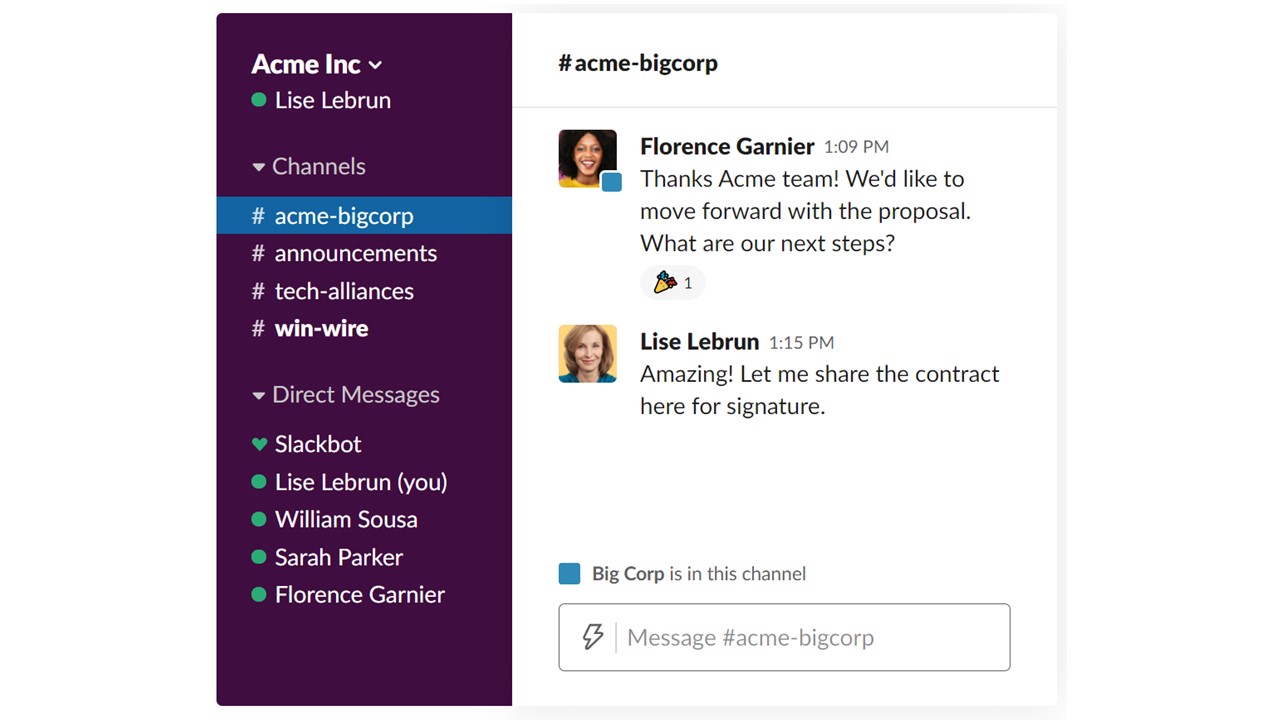 Example of joint collaboration with external partners
